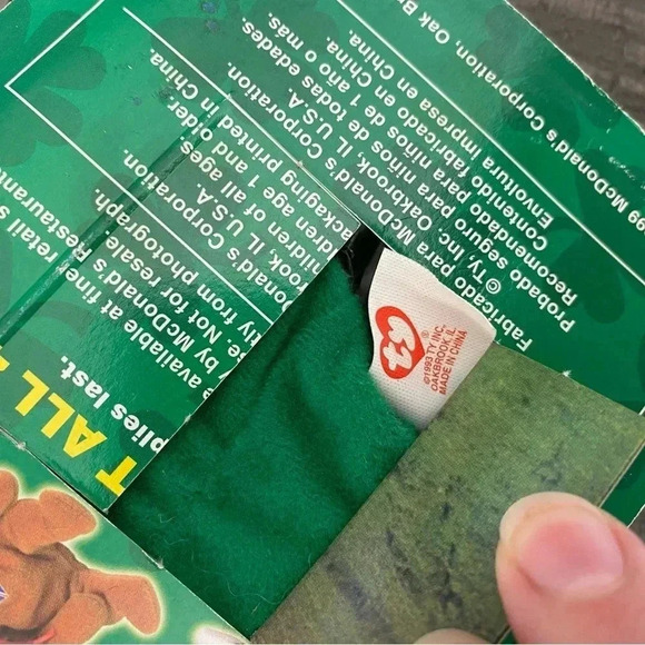 Rare TY McDonald’s Teenie Beanie Baby Mini Erin the Bear with tag errors - Picture 6 of 6